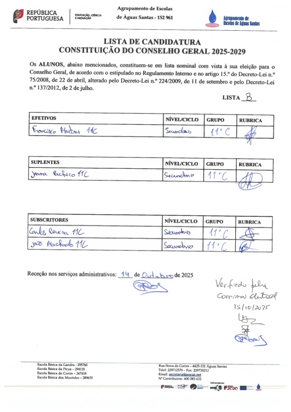 alunos lista b